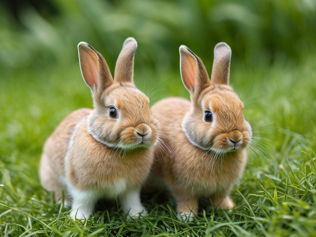 Zwergkaninchen-Pärchen