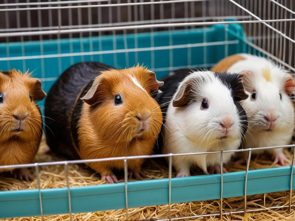 Meerschweinchen mit Zubehör